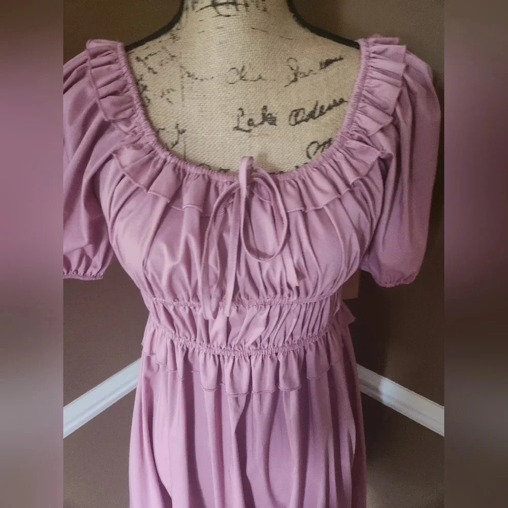 NWT Emery Pink‎ Just Found Frill Dress LG - Picture 3 of 11